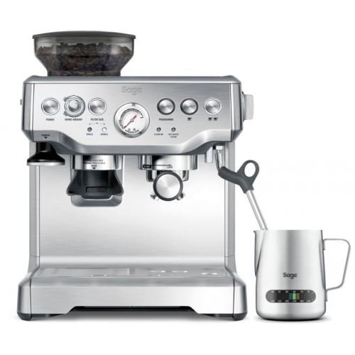 Cafetera expreso plateada Sage Appliances Barista Express de 1850 W con molinillo