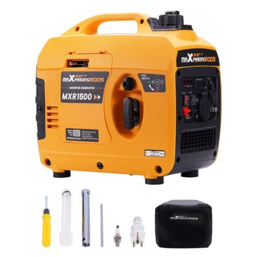 Generador inversor de gasolina de 1200 W y accesorio, generador portátil silencioso de 4 tiempos y 230 V