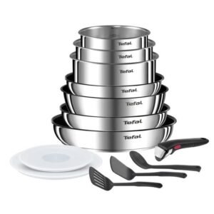 Batería de cocina INGENIO de 13 piezas, inducción, acero inoxidable, revestimiento antiadherente duradero, Emotion On L897DS04