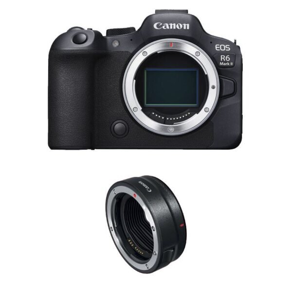 Cámara sin espejo Canon EOS R6 Mark II sin accesorios + anillo EF-EOS-R