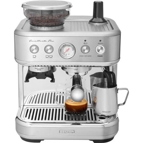 Cafetera espresso – SES 6010SS – 15 bares – Molinillo de café – 250 g de granos – Acero inoxidable