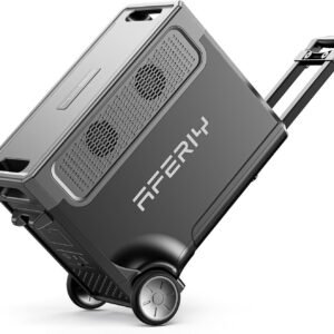Generador de energía portátil AFERIY de 3600 W y 3840 Wh, estación de energía de batería LiFePO4, control por aplicación, ampliable hasta 11520 Wh, 14 puertos de salida, UPS, generador solar para camping, viajes y cortes de energía.