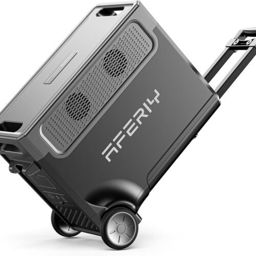 Generador de energía portátil AFERIY de 3600 W y 3840 Wh, estación de energía de batería LiFePO4, control por aplicación, ampliable hasta 11520 Wh, 14 puertos de salida, UPS, generador solar para camping, viajes y cortes de energía.