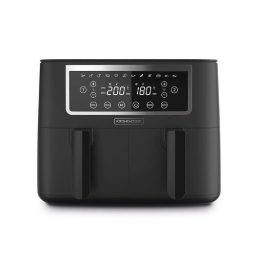 Freidora sin aceite Kitchen Cook Airmed 8 de 2600 W, color negro