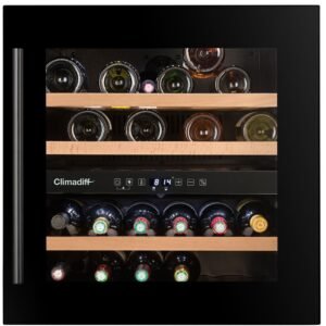 Climadiff CBI40DB1 Vinoteca empotrada para 36 botellas, color negro