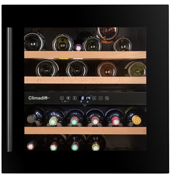 Climadiff CBI40DB1 Vinoteca empotrada para 36 botellas, color negro