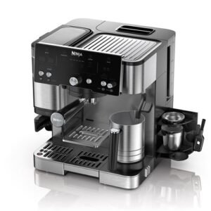 Cafetera 2 en 1 Ninja Luxe Café Essential ES501EU de 1650 W, color negro y acero inoxidable