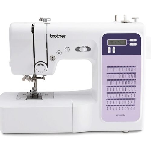 Máquina de coser Brother FS70WTX blanca y morada