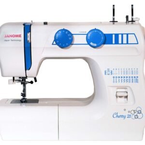 Máquina de coser Janome Cherry 21 60W Blanca y Azul
