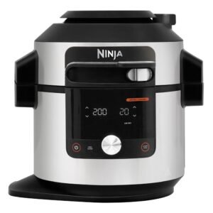 Multicocina Ninja SmartLid 14 en 1 Foodi MAX OL750EU de 1760 W, color negro y plateado