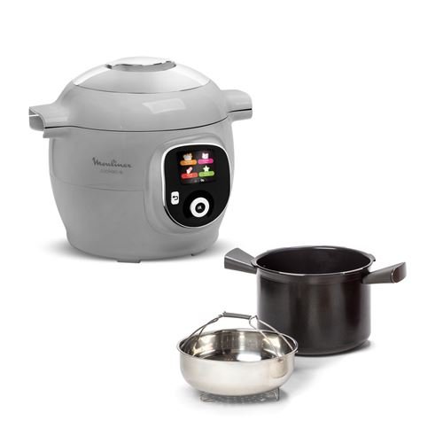 Moulinex Cookeo – Multicocina inteligente de alta presión (80 recetas, CE854B10, 1600 W, gris)